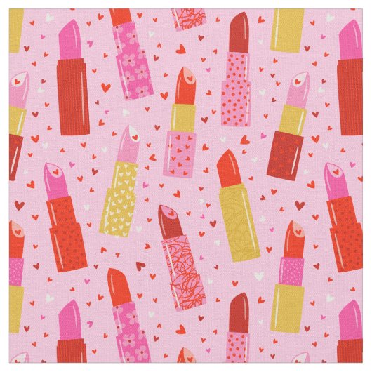 Valentijnsdag Lipsticks op roze Stof (Close Up)
