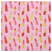 Valentijnsdag Lipsticks op roze Stof (Swatch)