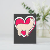 Valentijnsdag Llama Alpaca Love Girl Boy Kinder Briefkaart (Staand voorkant)