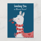 Valentijnsdag Llama Love Briefkaart (Voorkant)