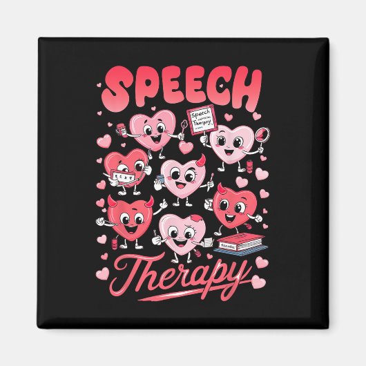 Valentijnsdag Logopedie Logopedist Slpa Slp V Magneet (Voorkant)