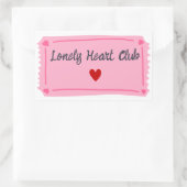 Valentijnsdag Lonely Hearts Club Rechthoekige Sticker (Tas)