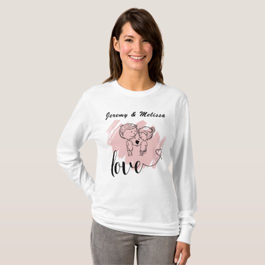  Valentijnsdag Long-sleeve T-shirt (Voorkant volledig)