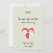 Valentijnsdag Lovable Llamas Valentijnse Kaart (Achterkant)