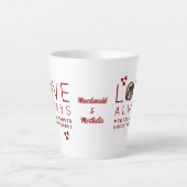 Valentijnsdag LOVE ALTIJD Foto Christelijk Latte Mok (Voorkant)