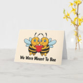 Valentijnsdag Love Bees Kaart (Gele Bloem)