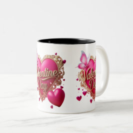 Valentijnsdag Love Brewed Fresh Daily Tweekleurige Koffiemok