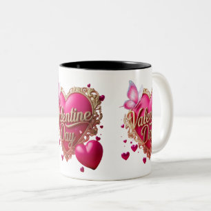 Valentijnsdag Love Brewed Fresh Daily Tweekleurige Koffiemok
