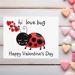 Valentijnsdag Love Bug Child's Schattige Briefkaart