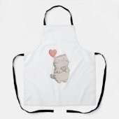 Valentijnsdag Love Cat All-Over Print Schort (Voorkant)