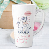 Valentijnsdag Love Cat Lover Be Mine Latte Mok