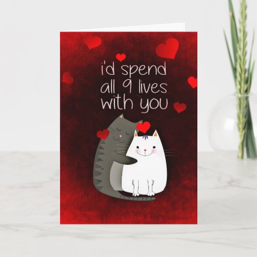 Valentijnsdag Love Cats Card Feestdagen Kaart (Voorkant)