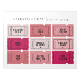 Valentijnsdag Love Coupons | Notitieblok wegscheur
