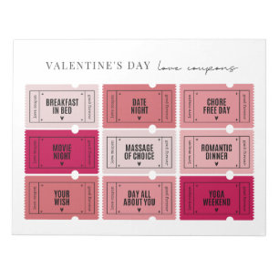 Valentijnsdag Love Coupons   Notitieblok wegscheur