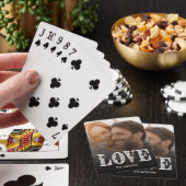 Valentijnsdag LOVE Custom Foto en Naam Pokerkaarten (Insitu)