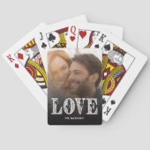 Valentijnsdag LOVE Custom Foto en Naam Pokerkaarten (Achterkant)
