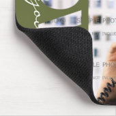 Valentijnsdag LOVE Cutouts Green Photo Insert Muismat (Hoek)