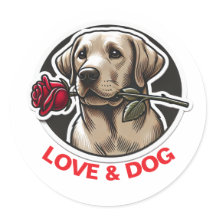 Valentijnsdag LOVE & DOG gepersonaliseerd schattig