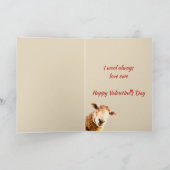 Valentijnsdag Love Ewe Funny Sheep Animal Humor Feestdagen Kaart (Binnen)