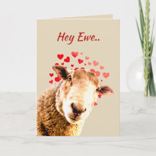 Valentijnsdag Love Ewe Funny Sheep Animal Humor Feestdagen Kaart