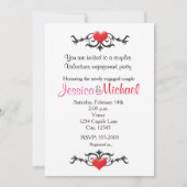 Valentijnsdag LOVE Foto Verloving Uitnodiging (Achterkant)