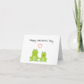Valentijnsdag Love Frogs Personalized Bedankkaart (Voorkant)