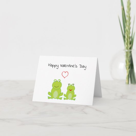 Valentijnsdag Love Frogs Personalized Bedankkaart (Voorkant)