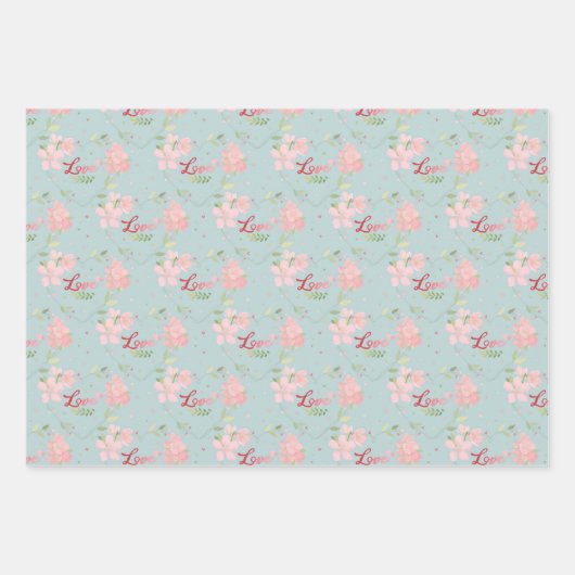 Valentijnsdag - Love Gift Wrap Inpakpapier Vel (Voorkant)