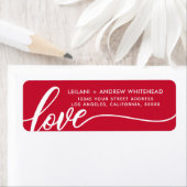 Valentijnsdag Love Hand-Lettered Etiket (Insitu)