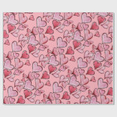 Valentijnsdag Love harten Cadeaupapier (Vlak)