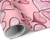 Valentijnsdag Love harten Cadeaupapier (Rol Hoek)