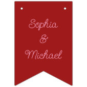 Valentijnsdag Love Heart Acorn Custom Names Vlaggetjes (Tweede vlag)