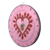 Valentijnsdag Love Heart Acorn Dartbord (Voorkant Rechts)