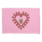 Valentijnsdag Love Heart Acorn Double Sided Kussensloop (Voorkant)
