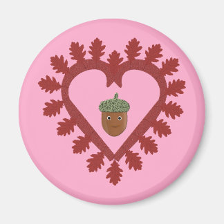 Valentijnsdag Love Heart Acorn Magneet
