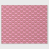 Valentijnsdag Love Heart Acorn Patterned Cadeaupapier (Vlak)