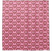 Valentijnsdag Love Heart Acorn Patterned Douchegordijn (Voorkant)