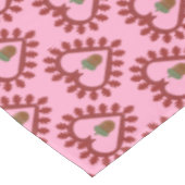 Valentijnsdag Love Heart Acorn Patterned Tafelkleed (Gekanteld)