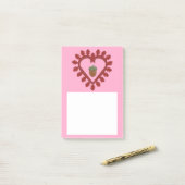 Valentijnsdag Love Heart Acorn Post-it® Notes (Op bureau)