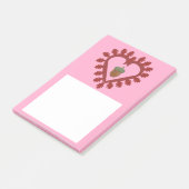 Valentijnsdag Love Heart Acorn Post-it® Notes (Schuin)