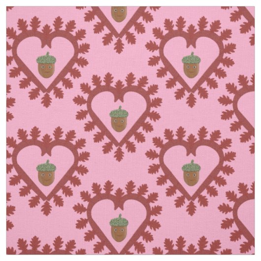 Valentijnsdag Love Heart Acorn Stof (Swatch)