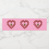 Valentijnsdag Love Heart Acorn Waterfles Etiket (Enkel label)