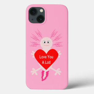 Valentijnsdag Love Heart Axolotl Case-Mate iPhone Case