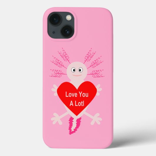Valentijnsdag Love Heart Axolotl Case-Mate iPhone Case (Achterkant)