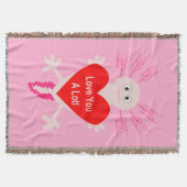 Valentijnsdag Love Heart Axolotl Deken (Voorkant)