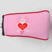 Valentijnsdag Love Heart Axolotl Golfheadcover (Voorkant)