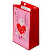 Valentijnsdag Love Heart Axolotl Klein Cadeauzakje (Voorkant Gekanteld)