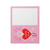 Valentijnsdag Love Heart Axolotl Notitieblok (Linkerzijde)