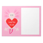 Valentijnsdag Love Heart Axolotl Notitieblok (Voorkant)