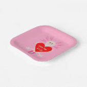 Valentijnsdag Love Heart Axolotl Papieren Bordje (Gebogen)